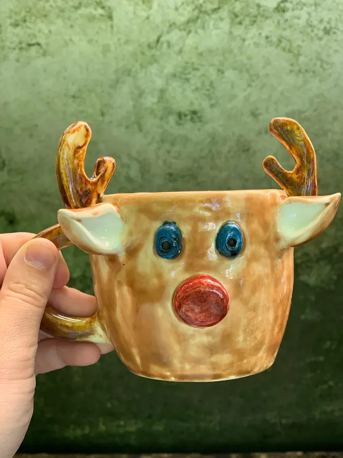 Кружка-олень с рожками